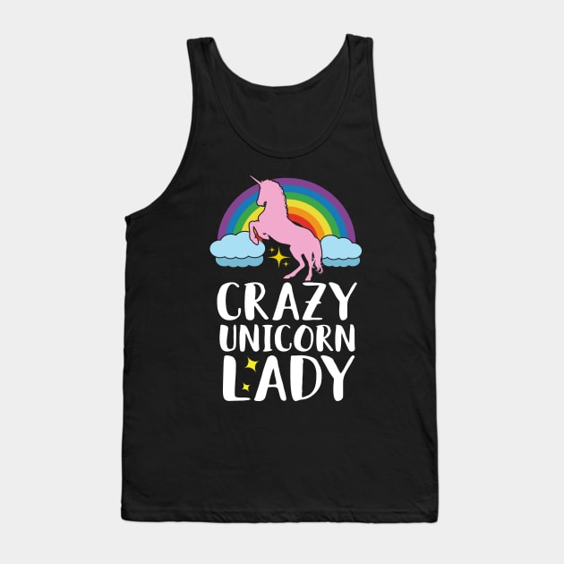 Crazy Unicorn Lady Tank Top by Eugenex